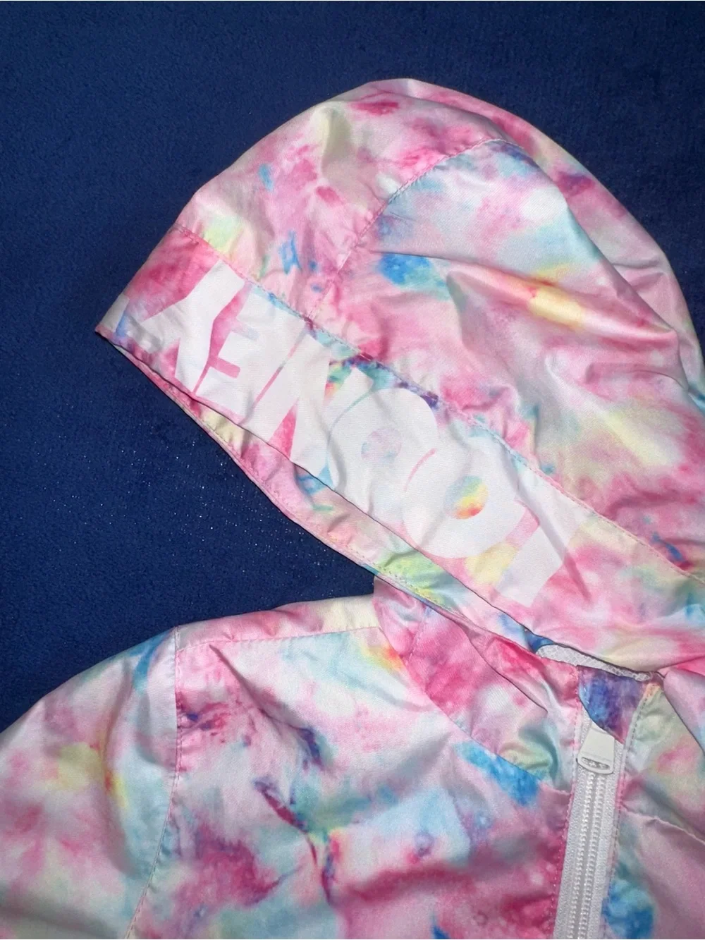Members Only Looney Tunes Windbreaker Jacket Girls 6X Tweety Bird Tie Dye Hooded